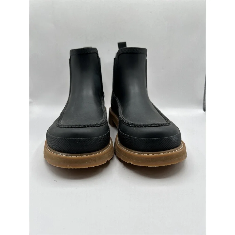 Hunter Men's Low Top Rain Boot Black Chelsea Style Size 8